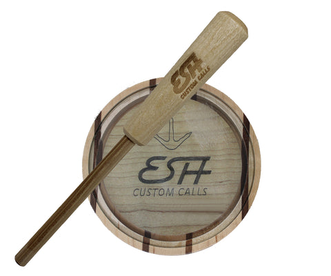 Laminate Glass with matched Hickory Striker - Esh Custom Calls